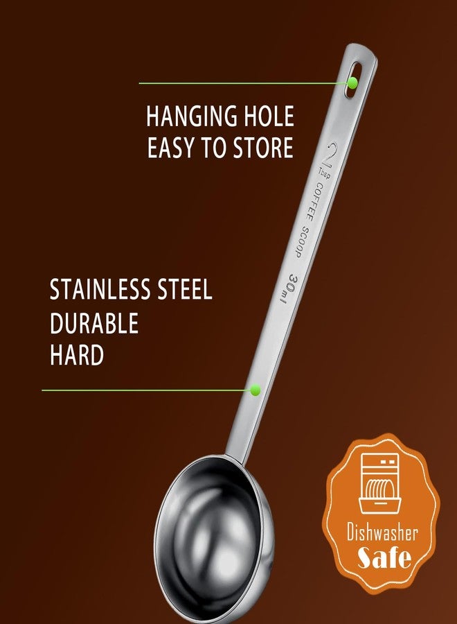 Kanfouaela Coffee Scoop Set - 1 Tbsp (15ml) & 2 Tbsp (30ml) Stainless Steel Coffee Scoop - Perfect Measuring Spoon for Ground Coffee, Espresso - Durable Serving Utensil - Image 5