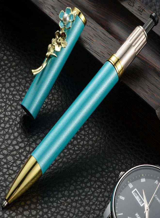 Gullor Black Lacquer Ballpoint Pen with Business Pen Case Display, Luxury Executive Retractable Metal Pen for Men & Women, Professional Executive Office, Blue - Image 4