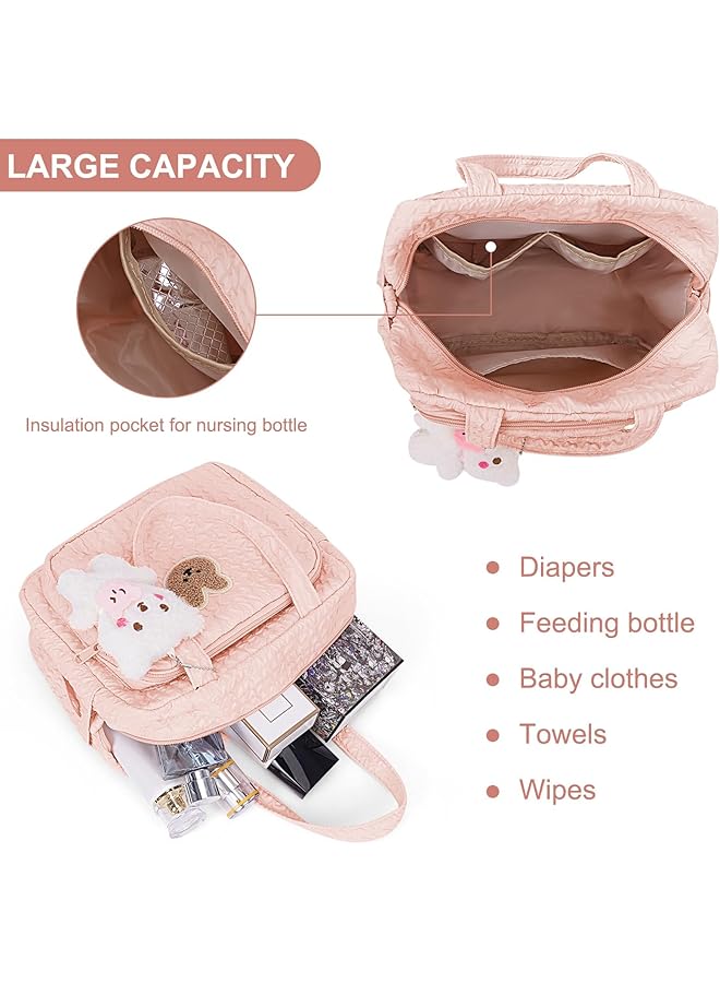 erorex Baby Diaper Bag Tote Mommy Bag Cute Baby Nappy Bag Crossbody Travel Diaper Tote Multifunction Baby  - Image 4
