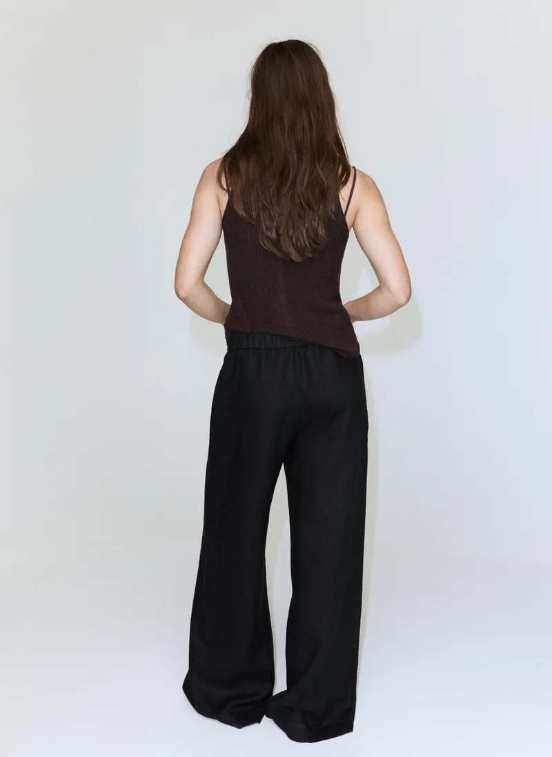 مانجو Linen pants with buttons