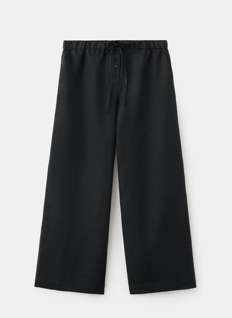 Mango  Linen pants with buttons for Women | Best Price UAE