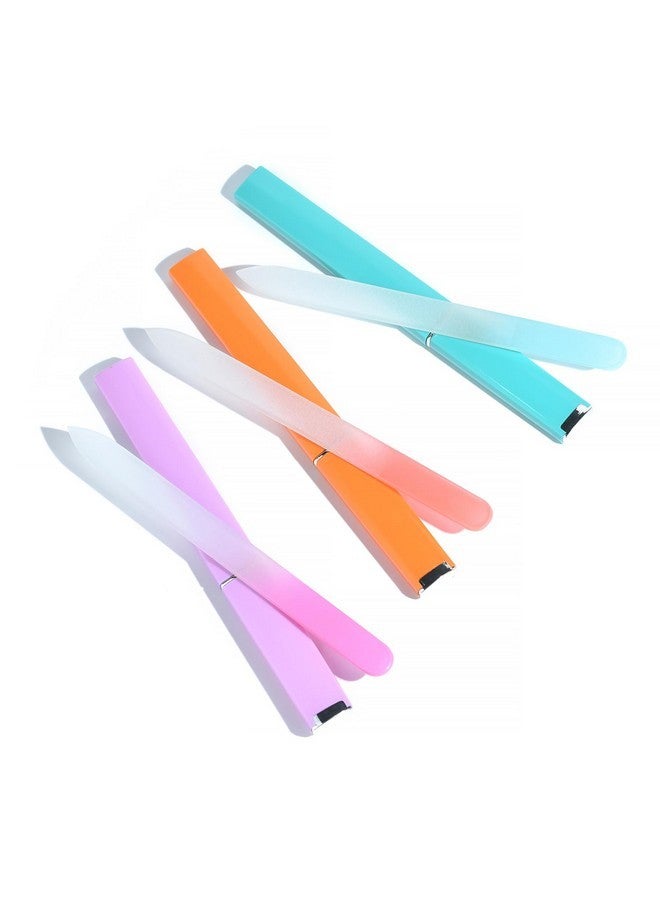 KADS 3 Pack Kads 5 Pack Glass Nail File Crystal Fingernail Files With Case For Natural Nail Professional Glass File Double-Sided Etched Nail Care Stocking Stuffers For Women Or Adults, Unique Gifts - Image 2