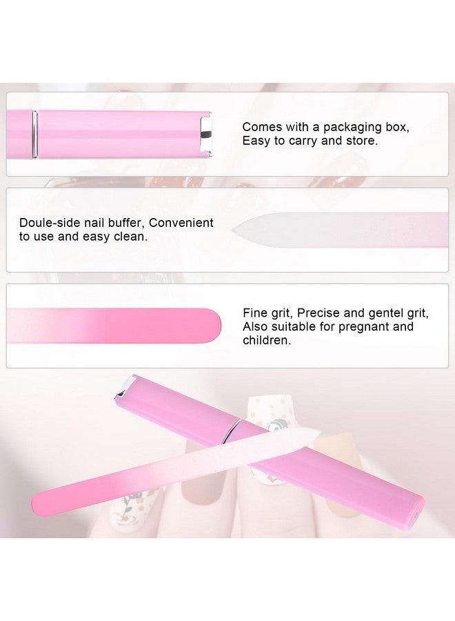 KADS 3 Pack Kads 5 Pack Glass Nail File Crystal Fingernail Files With Case For Natural Nail Professional Glass File Double-Sided Etched Nail Care Stocking Stuffers For Women Or Adults, Unique Gifts - Image 3