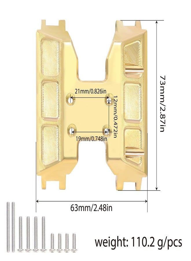 FACCNOY Brass Chassis Gearbox Skid Plate Transmission Mount for Axial 1/18 Axial Capra UTB18 RTR Car RC Crawler Upgrade Parts - Image 2