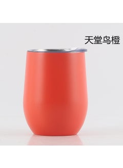 Factory Supply 12oz Swig Belly Cup 304 Stainless Steel Insulated Wine Tumbler Bird of Paradise Orange