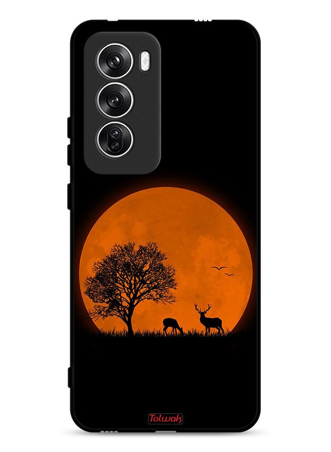 Tolwak Oppo Reno12 5G Protective Case Cover Evening Moon Art - Image 1