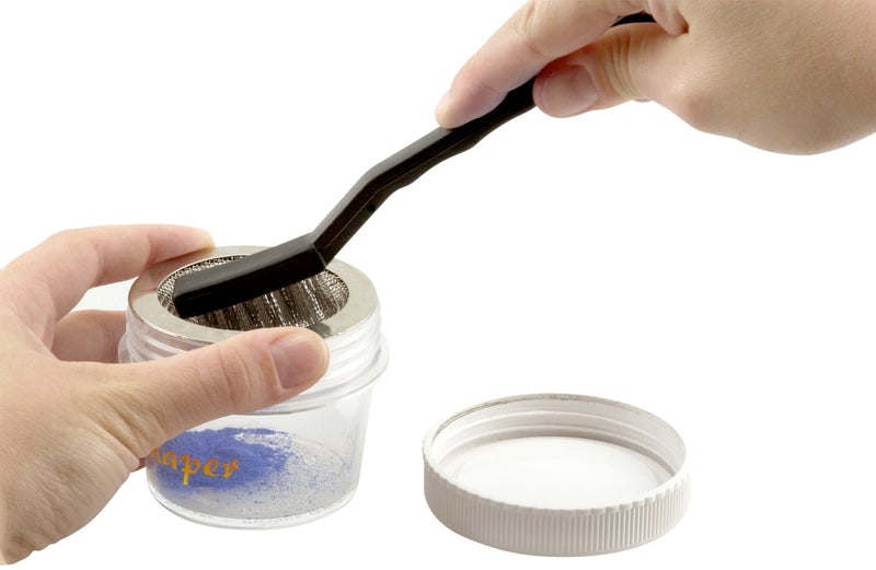 HG Art Concepts Pastel Sharpener & Shaper with Storage Jar Shapes Soft Pastels to A Point Or Shape - Complete Set with Wire Brush, Mesh Funnel & Storage Jars - Image 3