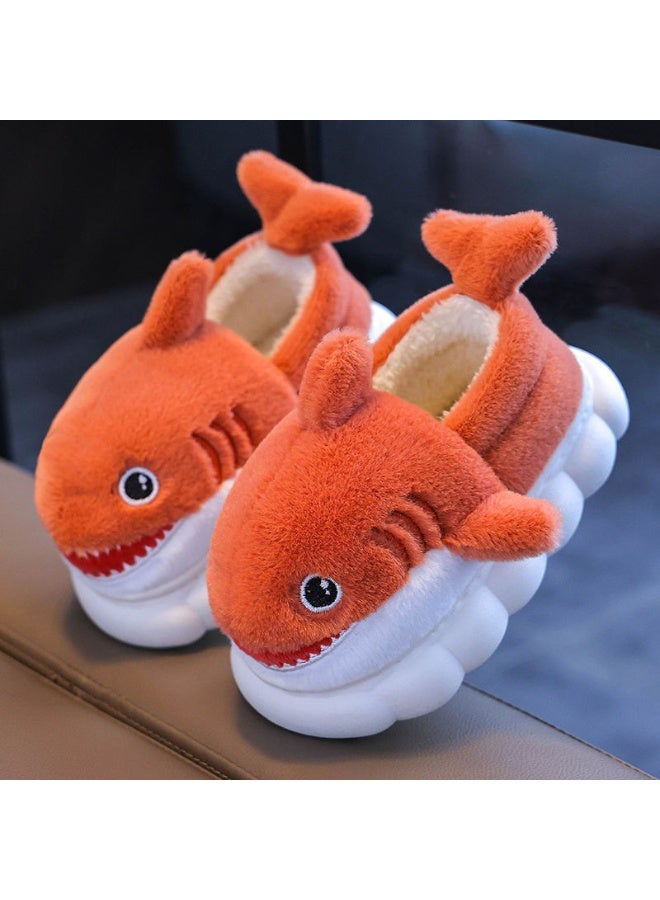 حذاء قطني للأطفال بتصميم سمكة قرش كارتوني