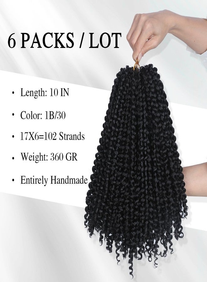 Quantum Love Kinky Curly Crochet Hair Short Marlybob Jerry Curl Natural Black Hair Extension for Black Women Short Passion Twist Synthetic Hair Extension (6 Pack 10 Inches) - Image 2