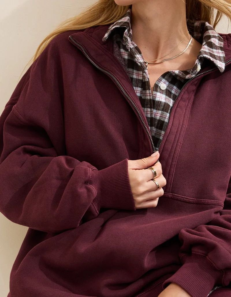 Aerie  Aerie Quarter Zip Sweatshirt for Women | Best Price UAE