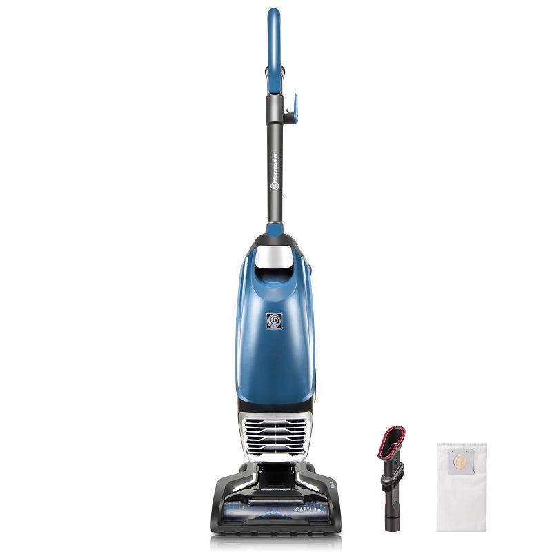 Vacmaster UB0302E Bagged Upright Vacuum Lightweight Cleaner 2-Motor Power Suction with HEPA Filtration, LED Headlight for Pet Hair, Carpet and Hardwood Floor, Blue - Image 1