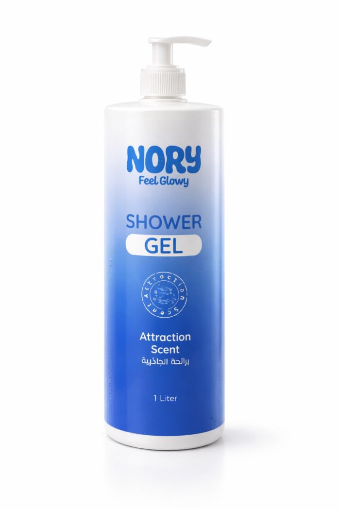 NORY Fresh Breeze Shower Gel Body Wash – Deep Cleansing & 24H Moisturizing, Refreshing Scent, Rich Foam Formula, 1 Litre