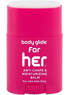 BodyGlide Body Glide For Her Anti Chafe Balm: anti chafing stick with added emollients. Prevent rubbing leading to chafing, raw skin, and irritation. Use for arm, chest, bra, butt, groin, and thigh chafing: 0.8  - Image 1