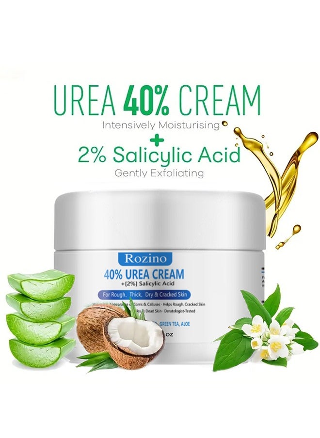 40% Urea Cream-50G For Dry Cracked Heels Best Callus Remover For Feet And Hands, Natural Moisturizes Nourishes Softens Dry Rough Cracked Dead Skin Hand And Feet Repair Cream