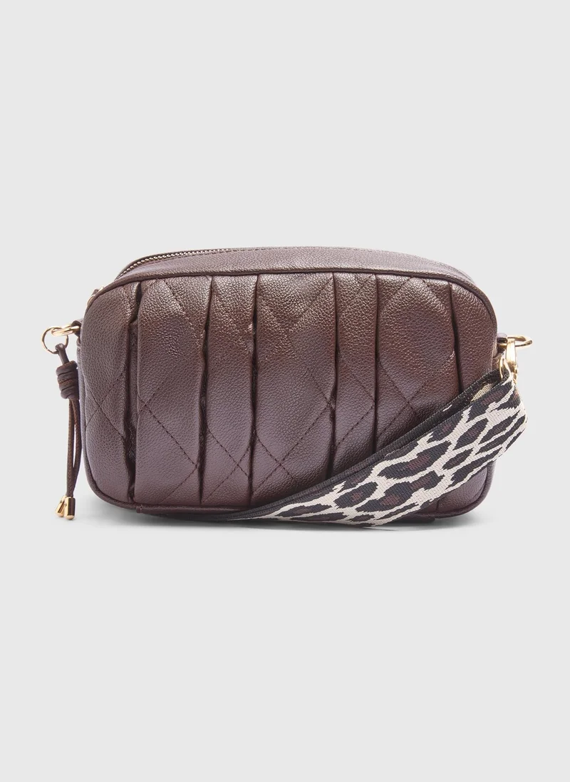 Matalan Brown Quilted Camera Bag