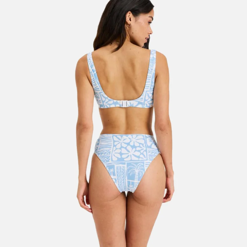 روكسي Flower Wave Mid Waist Bikini Bottom - Women