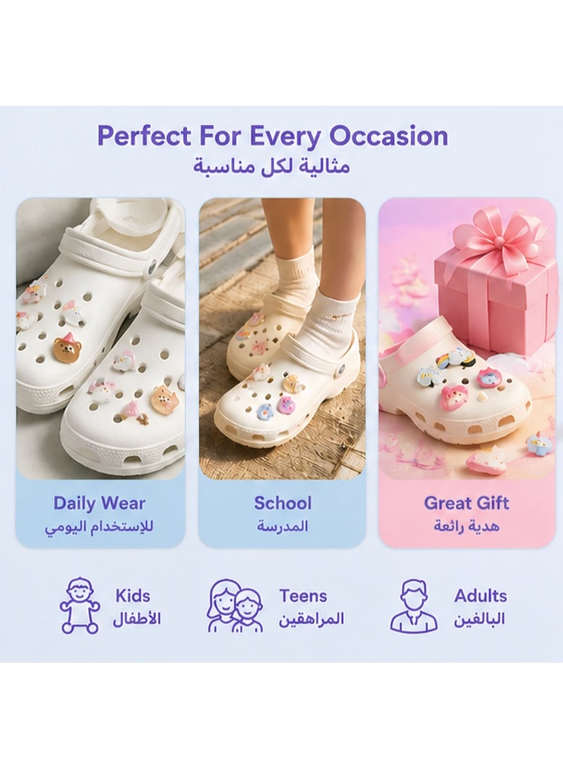10 PCS Cute Shoe Charms, Cartoon PVC Decorative Charms for Clogs Sandals, Reusable Shoe Ornaments Accessories - Image 3