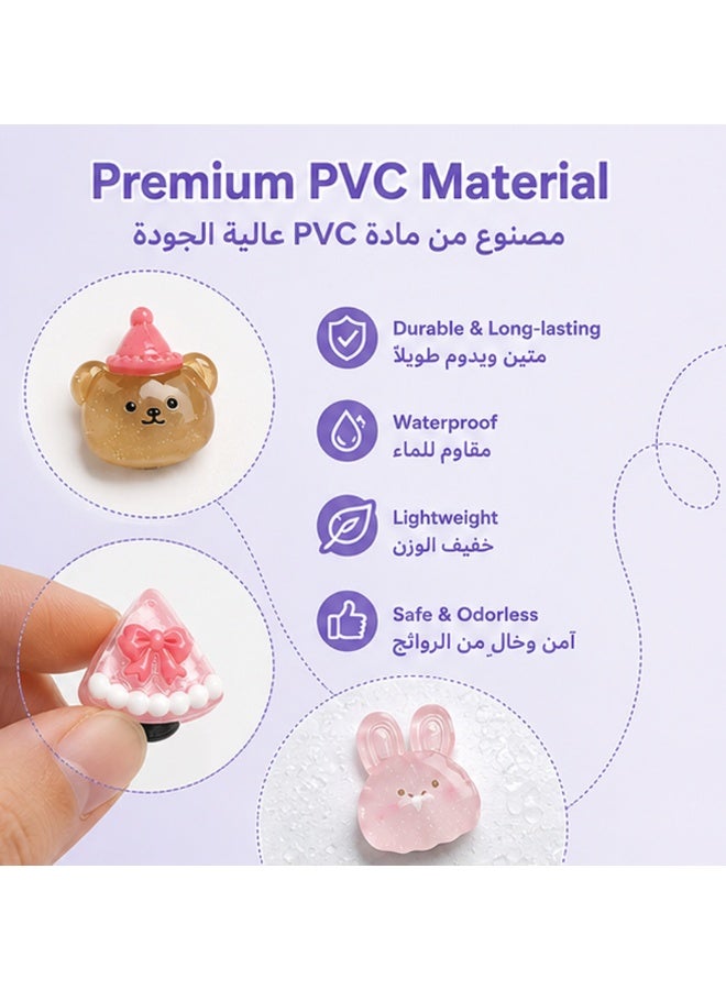 10 PCS Cute Shoe Charms, Cartoon PVC Decorative Charms for Clogs Sandals, Reusable Shoe Ornaments Accessories - Image 2