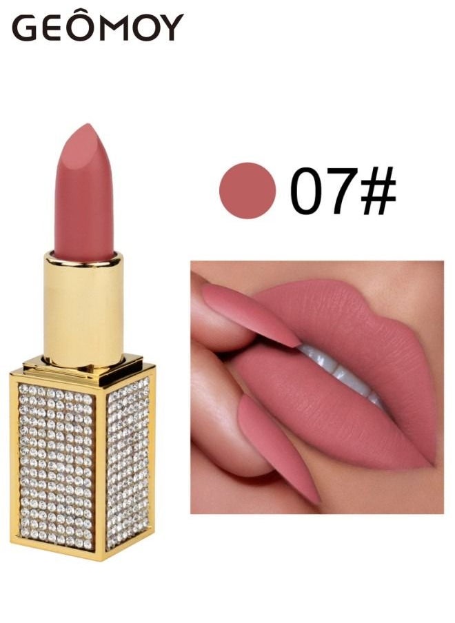 Geomoy - Matte Lipsticks Halal Compliant Multicolors Smoothly Long Lasting Up to 8 Hours Enriched with Vitamin E Smudge and Waterproof Paraben-free - Image 1