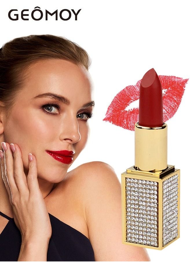 Geomoy - Matte Lipsticks Halal Compliant Multicolors Smoothly Long Lasting Up to 8 Hours Enriched with Vitamin E Smudge and Waterproof Paraben-free - Image 1