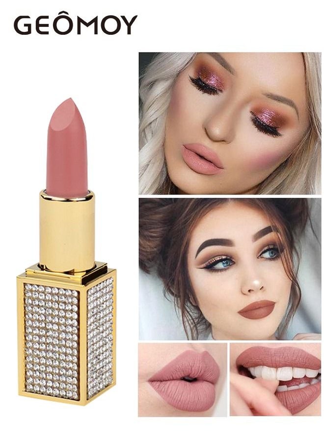 Geomoy - Matte Lipsticks Halal Compliant Multicolors Smoothly Long Lasting Up to 8 Hours Enriched with Vitamin E Smudge and Waterproof Paraben-free - Image 1