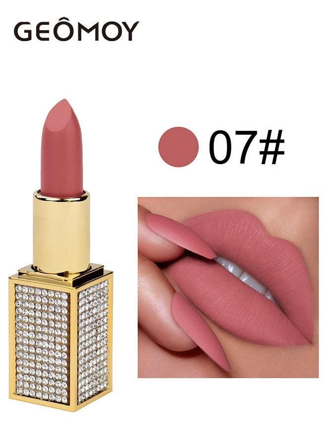 Geomoy - Matte Lipsticks Halal Compliant Multicolors Smoothly Long Lasting Up to 8 Hours Enriched with Vitamin E Smudge and Waterproof Paraben-free - Image 1