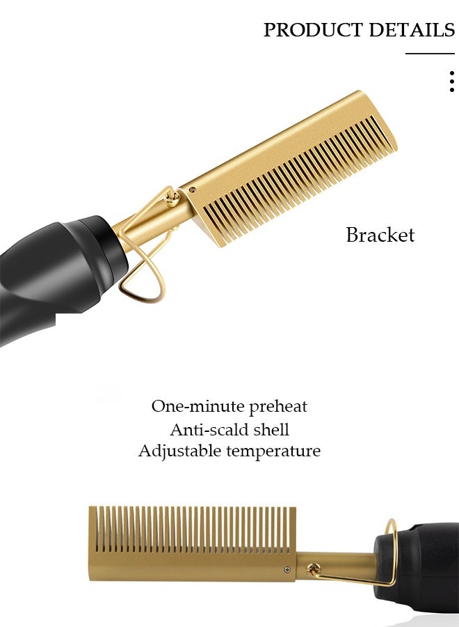 DUNISO Hair Straightener Brush Comb 3 Temperature Modes Fast Heat Straightening Brush with Hot Comb and Led Display Straightening Comb Wet and dry Anti Scald - Image 4