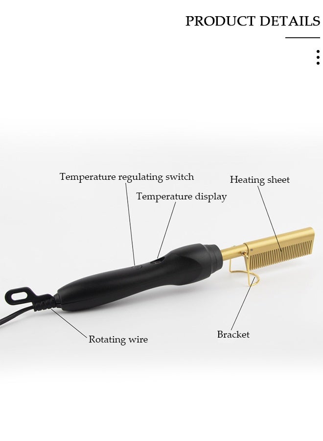 DUNISO Hair Straightener Brush Comb 3 Temperature Modes Fast Heat Straightening Brush with Hot Comb and Led Display Straightening Comb Wet and dry Anti Scald - Image 3