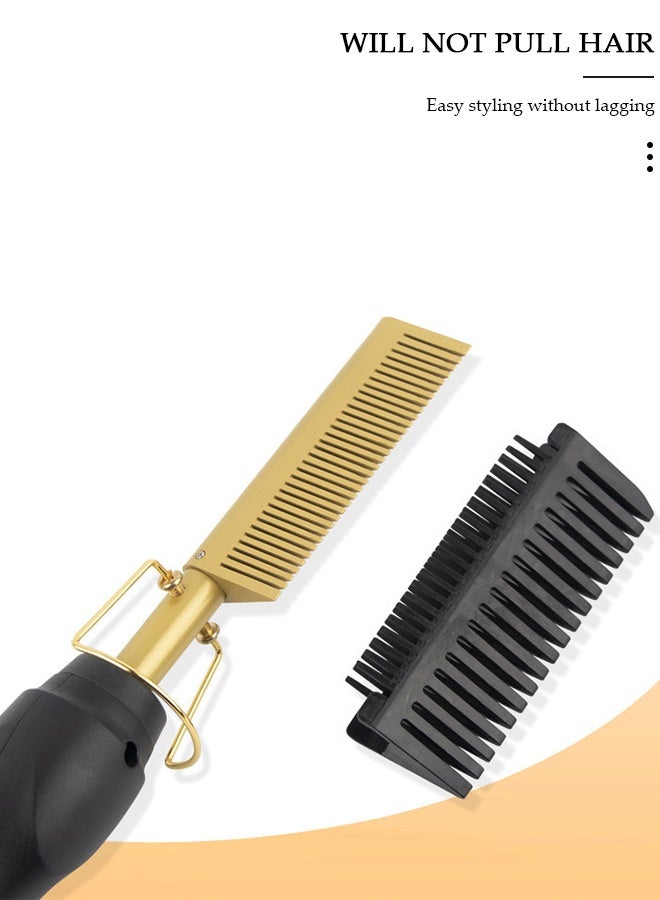 DUNISO Hair Straightener Brush Comb 3 Temperature Modes Fast Heat Straightening Brush with Hot Comb and Led Display Straightening Comb Wet and dry Anti Scald - Image 5