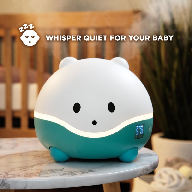 LittleHippo WISPI 3-in-1 Humidifier, Diffuser & Night Light for Baby/Kids - 3 Mist Strength, 7 LED Color Changing Lights, Essential Oil Tray for Aromatherapy - Cute Humidifiers for Bedroom/Nursery - Image 3