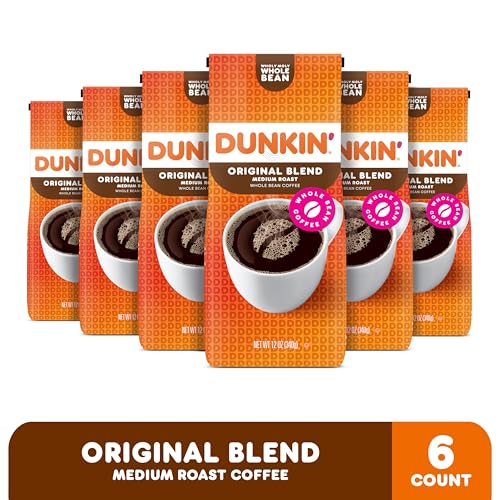 Dunkin Donuts Dunkin Original Blend Medium Roast Whole Bean Coffee 12 Ounces Pack of 6 - Image 5