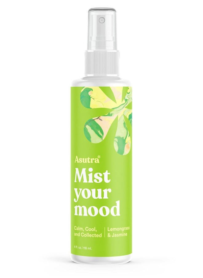 Asutra Multi-Use Essential Oil Aromatherapy Spray (Lemongrass & Jasmine), 4 fl oz – Mist for Face, Body, Rooms & Linens – Car, Fabric, and Bathroom Freshener  - Image 1