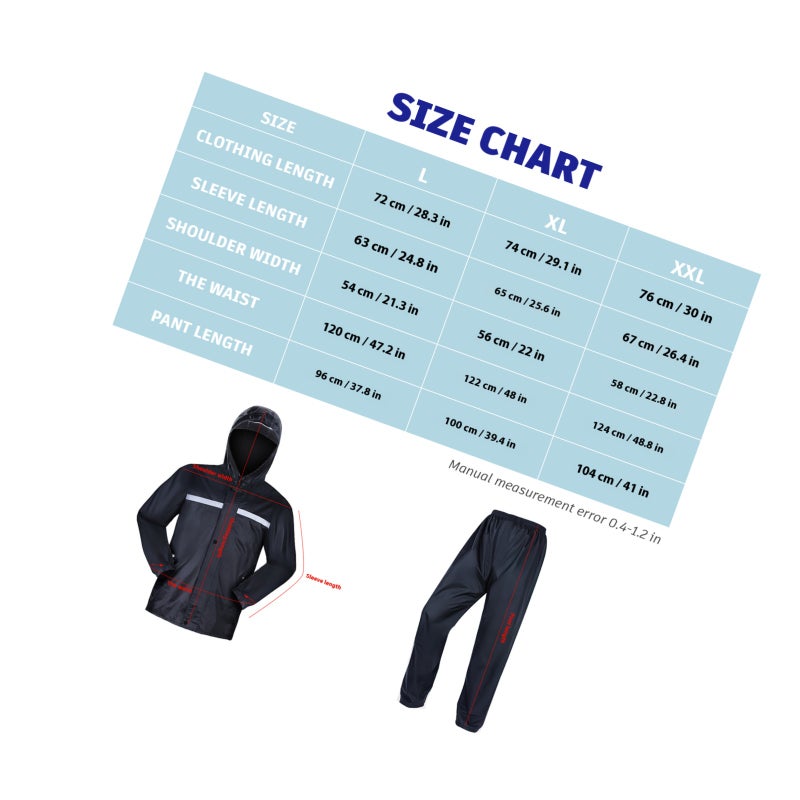1 Set Raincoat Rain Suit Rain Jacket And Trousers Raincoat For Women Men Boys Girls - Image 2
