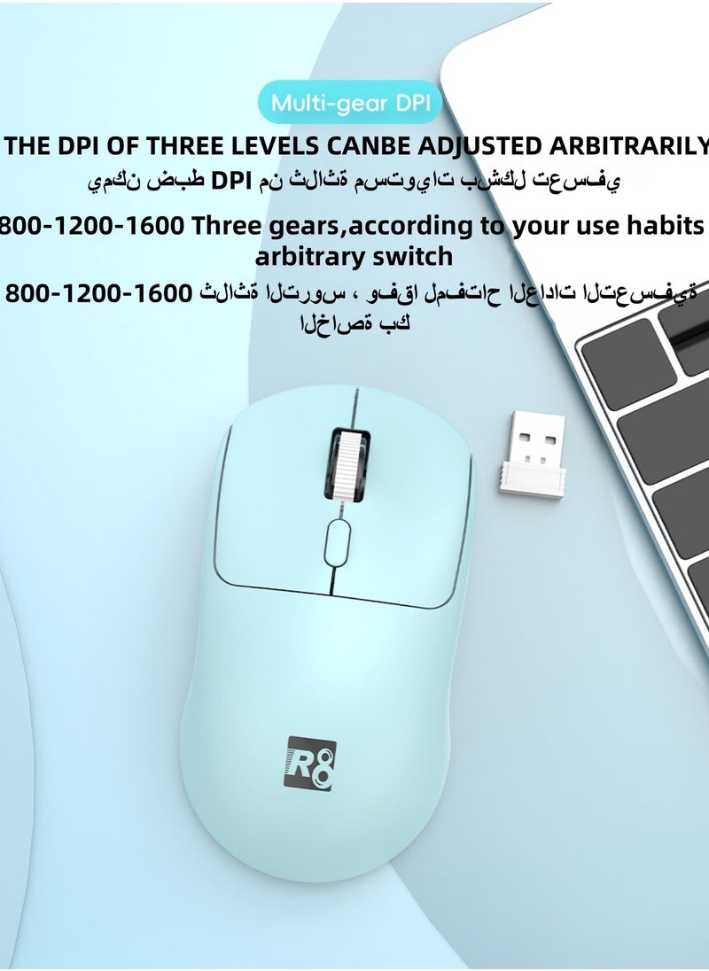 R8 Wireless Mouse 2.4G Slim Portable Computer Mice with Nano Receiver for Notebook PC Laptop Computer (Black )  - Image 4