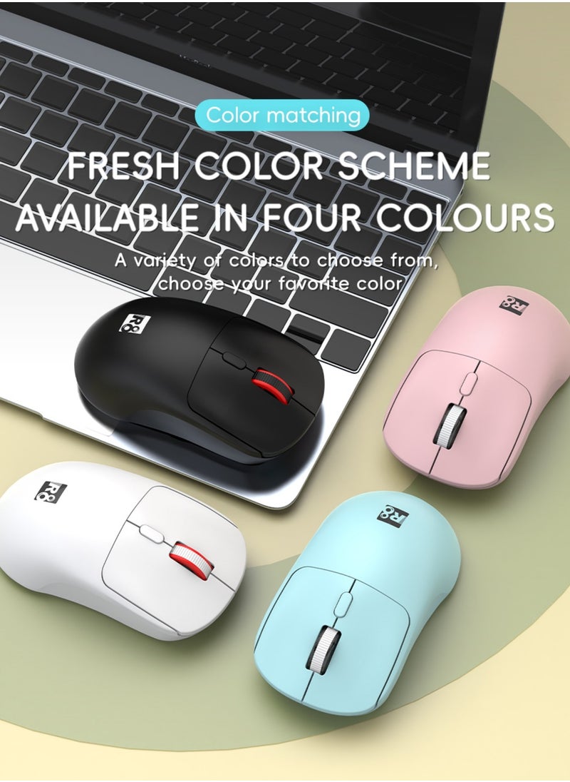R8 Wireless Mouse 2.4G Slim Portable Computer Mice with Nano Receiver for Notebook PC Laptop Computer (Black )  - Image 2