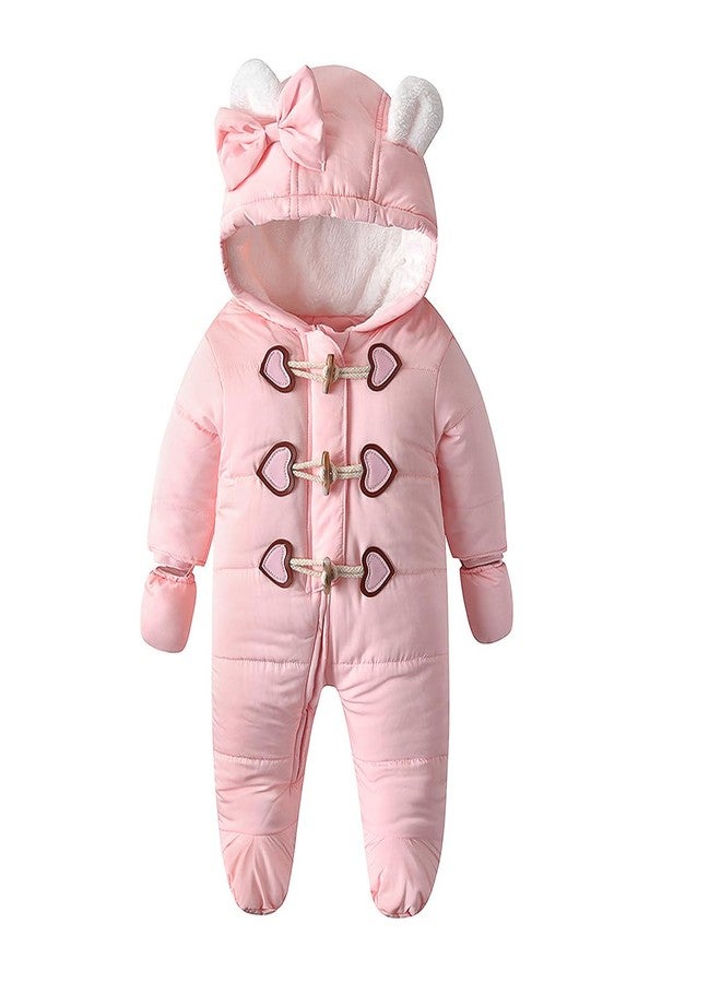 Simplee kids بدلة شتوية دافئة للأطفال الرضع من سيمبلي كيدز، مناسبة للأولاد والبنات، مزودة بغطاء رأس وقفازات، مناسبة للأطفال من عمر 9 إلى 12 شهرًا. - Image 1