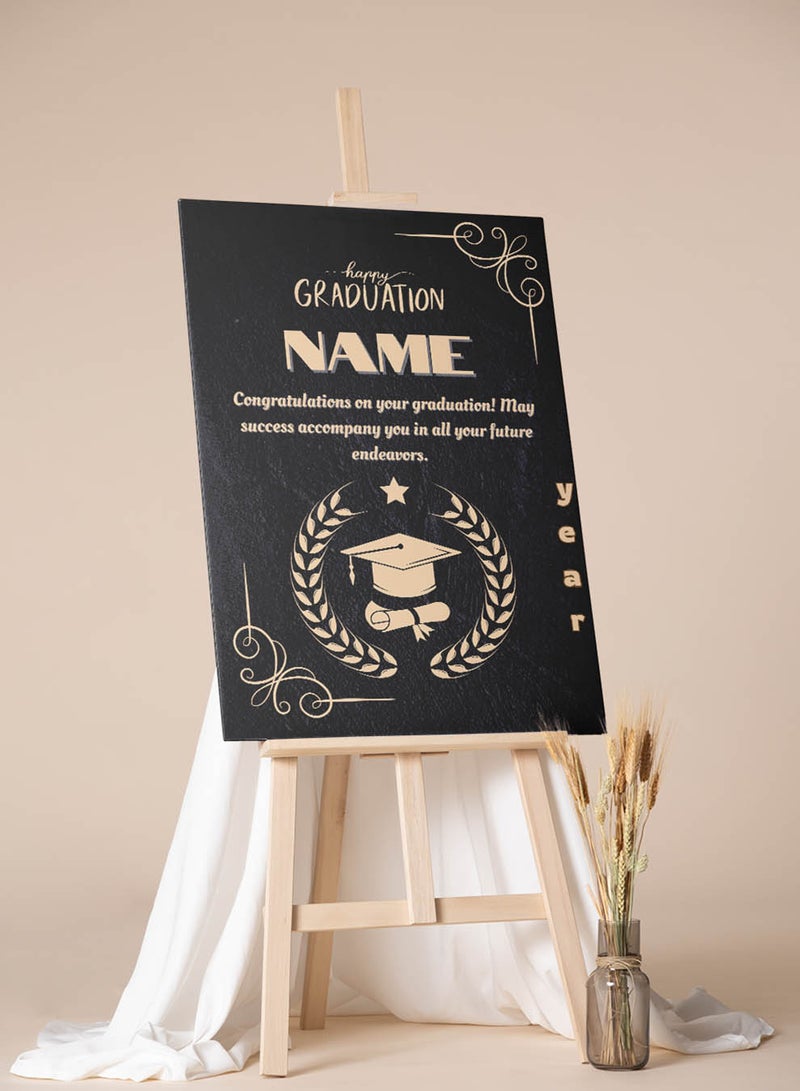 LOWHA Customizable Canvas Wall Art Stretched Over Wooden Frame Personalized with Graduate's Name, Year and May Success Accompany you in All Your Future Endeavors Design - Image 4