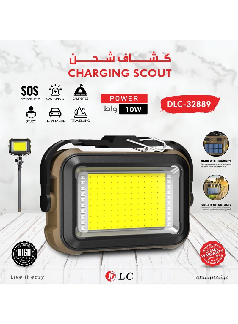 DLC 32889 Solar Work Light Construction Lamp USB Charging IPX4 Waterproof for Power Outage - Image 1