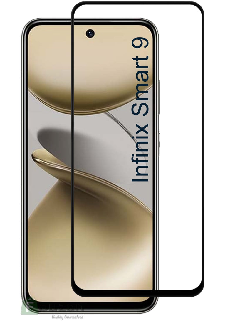 حماية شاشة زجاجية عامة زجاج مقسّى لهاتف إنفينكس سمارت 9-أسود - Image 1
