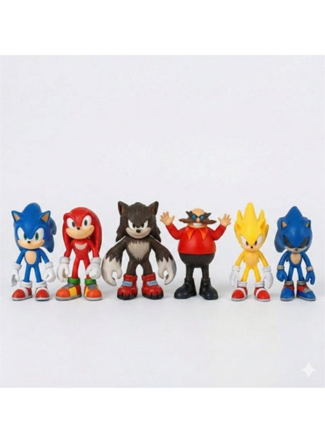 SONIC Super Sonic The Hedgehog Action Figures Set – 4.7-Inch Joint Movable Sonic Toys for Kids | Collectible Playset with Multiple Characters | Perfect Birthday Gift Figures for Boys & Girls | Durable Sonic Collectible Figurines - Image 2