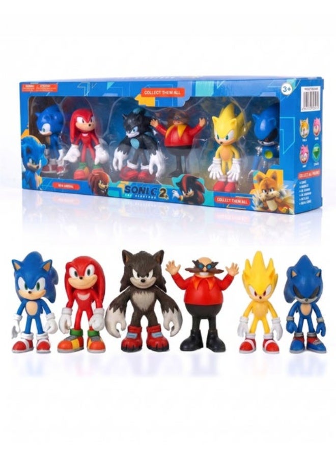 SONIC Super Sonic The Hedgehog Action Figures Set – 4.7-Inch Joint Movable Sonic Toys for Kids | Collectible Playset with Multiple Characters | Perfect Birthday Gift Figures for Boys & Girls | Durable Sonic Collectible Figurines - Image 1