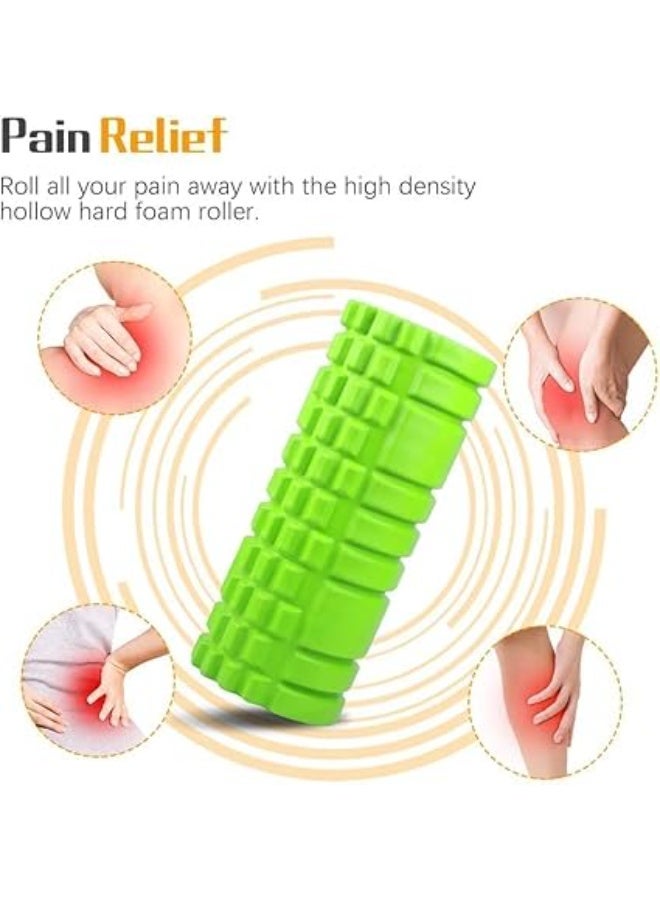 Yoga Roll - Foam Roller, Fitness Foam Roller, Deep Muscle Massage Roller Lightweight Muscle Massage Roller for Yoga and Pilates for Muscle Relaxation, Balance Exercises (Green) - Image 3