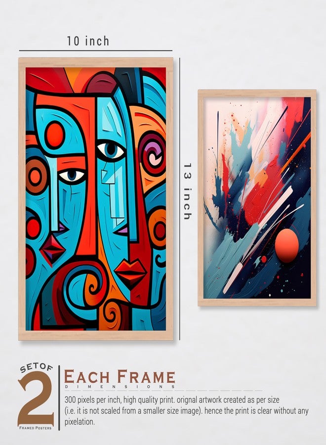ARTELLY Wall Painting For Living Room - Painting For Wall Decoration - Frames For Wall Decor - Framed Posters For Bedroom (Set of 4) (Medium, Artwork 10) - Image 2