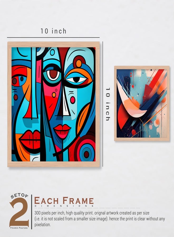 ARTELLY Wall Painting For Living Room - Painting For Wall Decoration - Frames For Wall Decor - Framed Posters For Bedroom (Set of 4) (Medium, Artwork 10) - Image 3