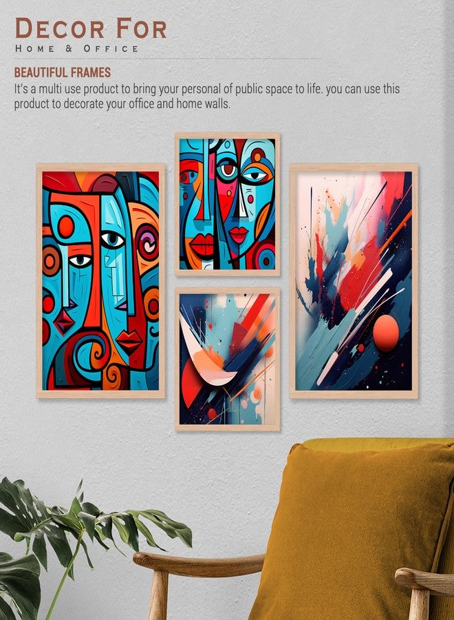 ARTELLY Wall Painting For Living Room - Painting For Wall Decoration - Frames For Wall Decor - Framed Posters For Bedroom (Set of 4) (Medium, Artwork 10) - Image 5