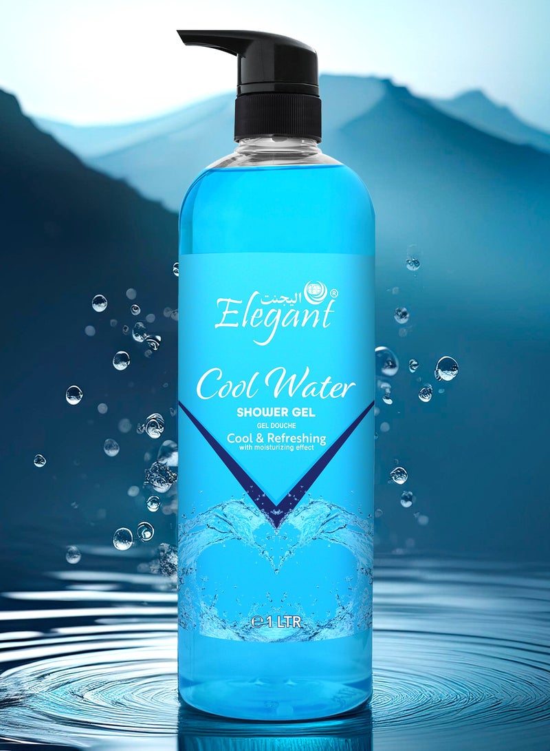 Elegant 3-Pieces Cool Water Shower Gel 1 Liter - Image 3