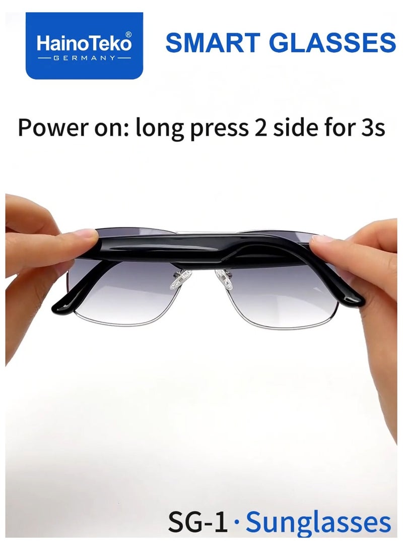 هينو تيكو نظارة شمسية ذكية من Haino Teko SG-1 مزودة بتقنية البلوتوث وتجربة صوتية مفتوحة ولوحة تحكم تعمل باللمس وحماية من الأشعة فوق البنفسجية - Image 3