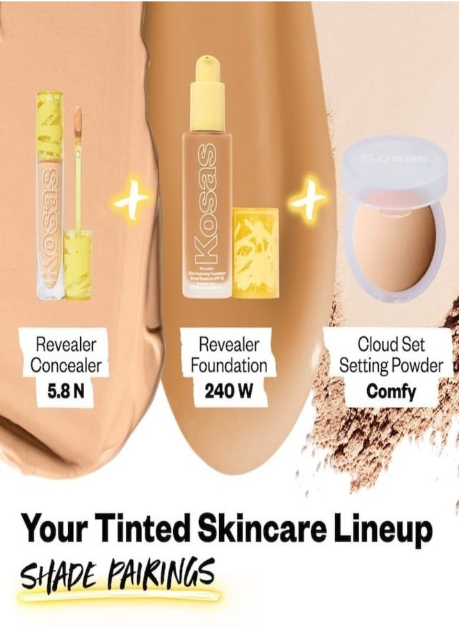 Kosas - Kosas Kosas Revealer Super Creamy & Brightening Concealer with Caffeine & Hyaluronic Acid, Shade 5.8 N - Medium With Neutral Undertones 5g - Medium to Full Coverage - Image 1