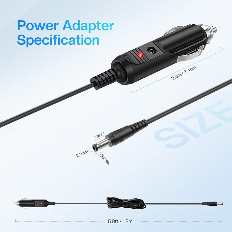COMFIER 12V Car Adapter for All Neck Back Massage Cushion Cigarette Lighter Car Charger Adapter - Image 4