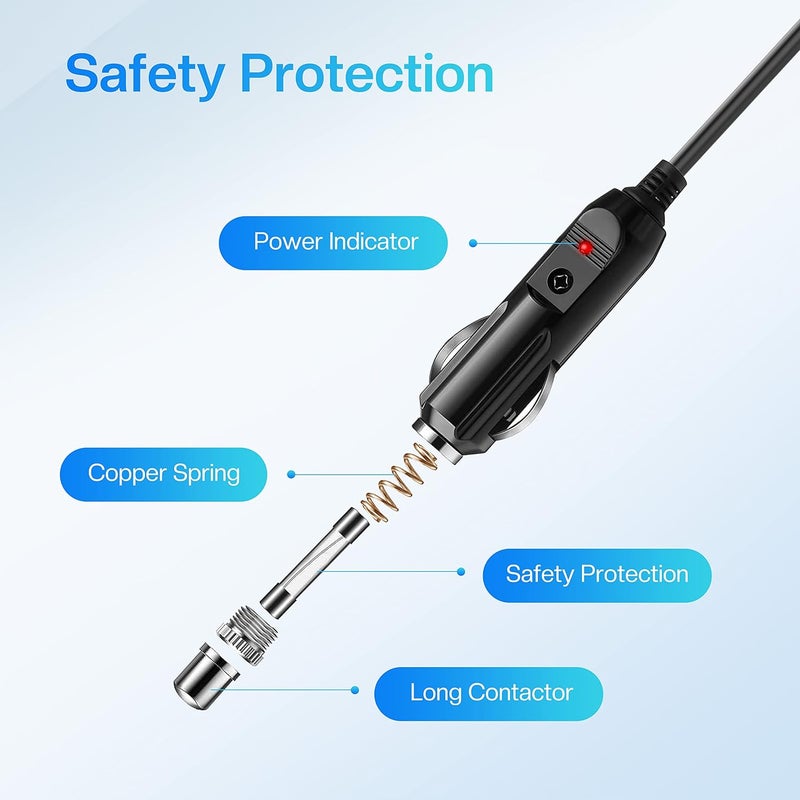 COMFIER 12V Car Adapter for All Neck Back Massage Cushion Cigarette Lighter Car Charger Adapter - Image 3